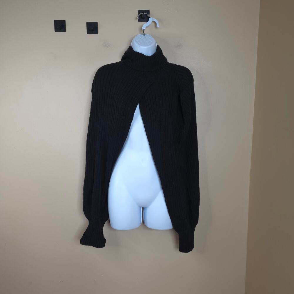Eloquii Black Long Sleeve Turtleneck Cutout Sweater Size 18/20